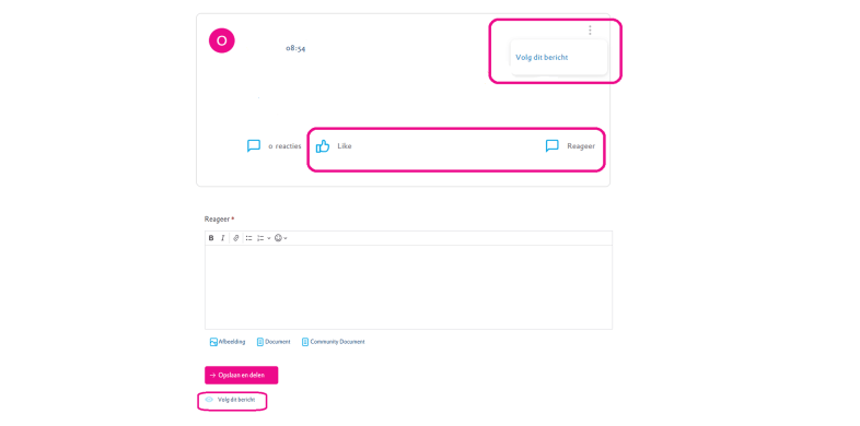 Screenshot volgen communitypost