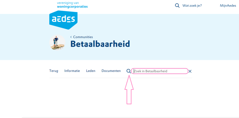 Handleiding communities screenshot extra