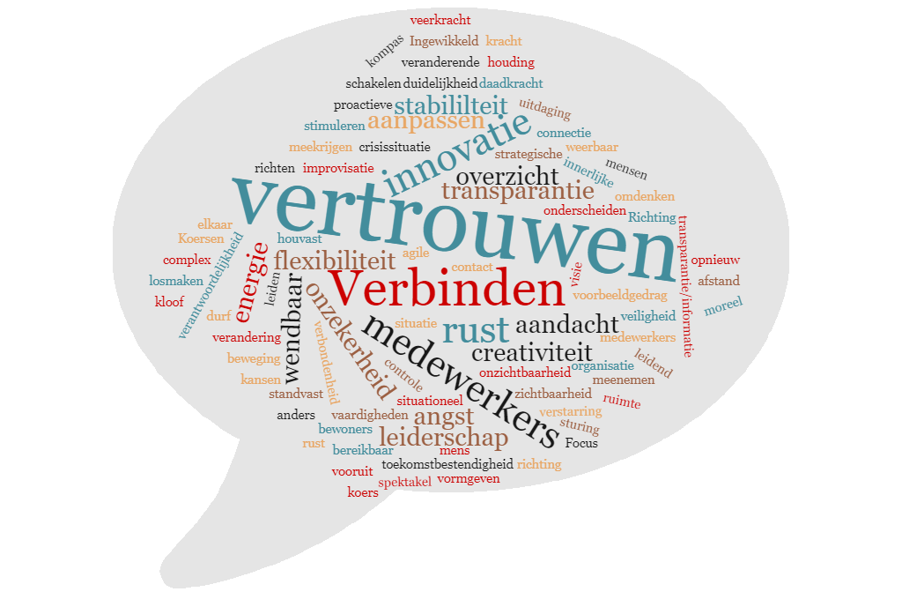 Woordenwolk over leiderschap