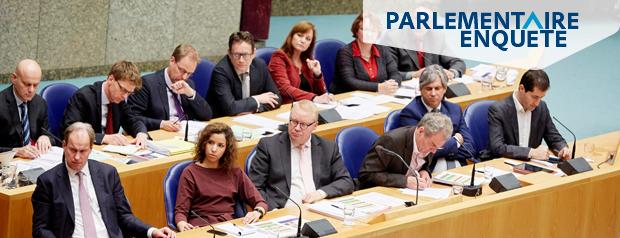 Leden van tweede kamer in tweede kamer tijdens parlementaire enquete