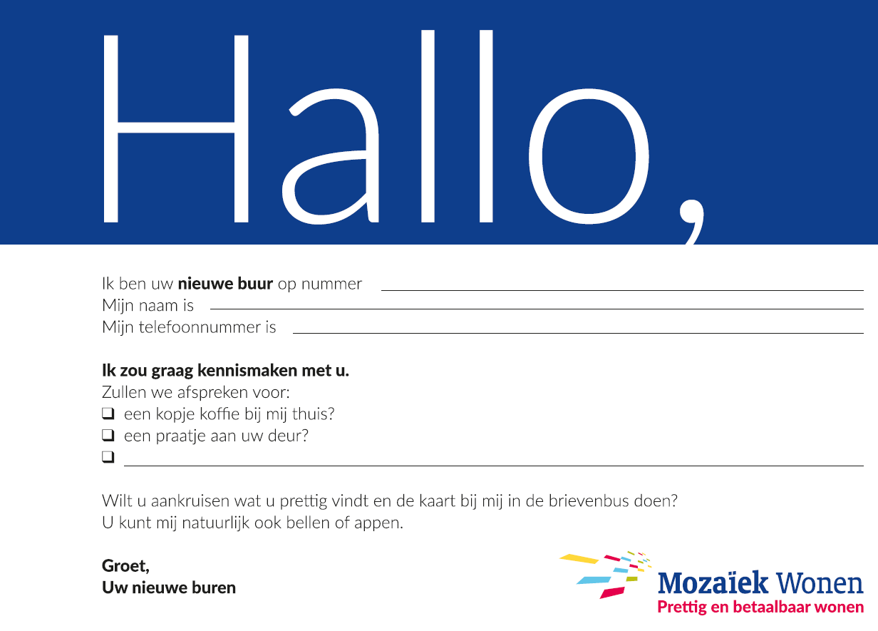 achterzijde Wat fijn dat we buren zijn