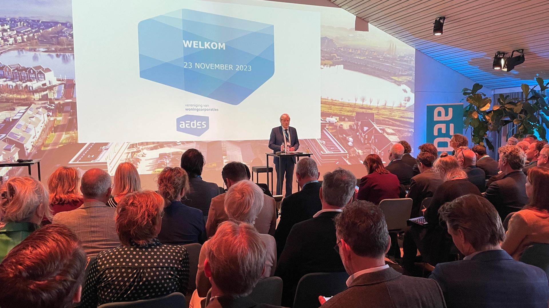 Aedes-verenigingscongres november 2023 zicht op de zaal