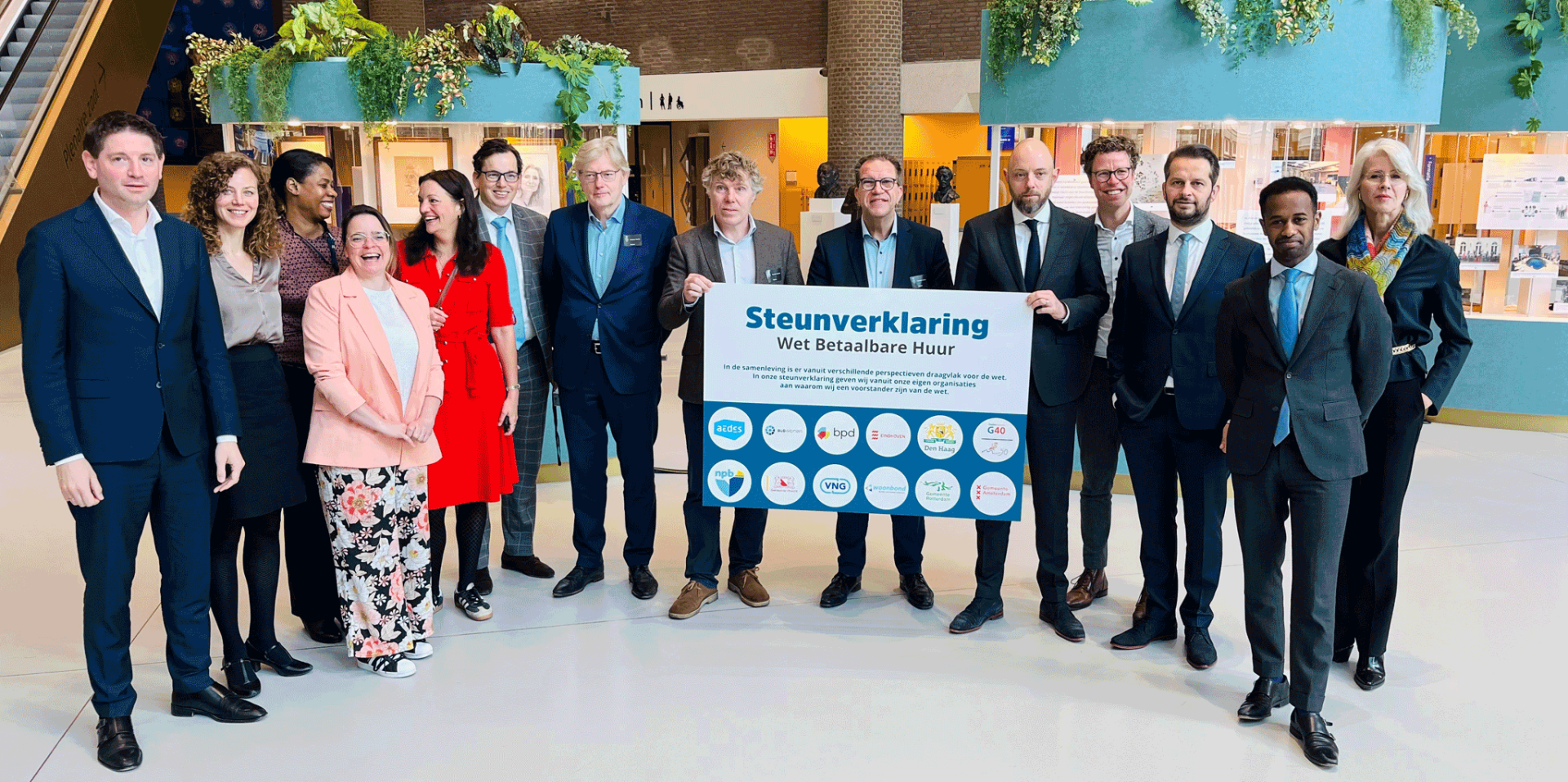 Aanbieden steunverklaring wet betaalbare huur aan Tweede Kamer