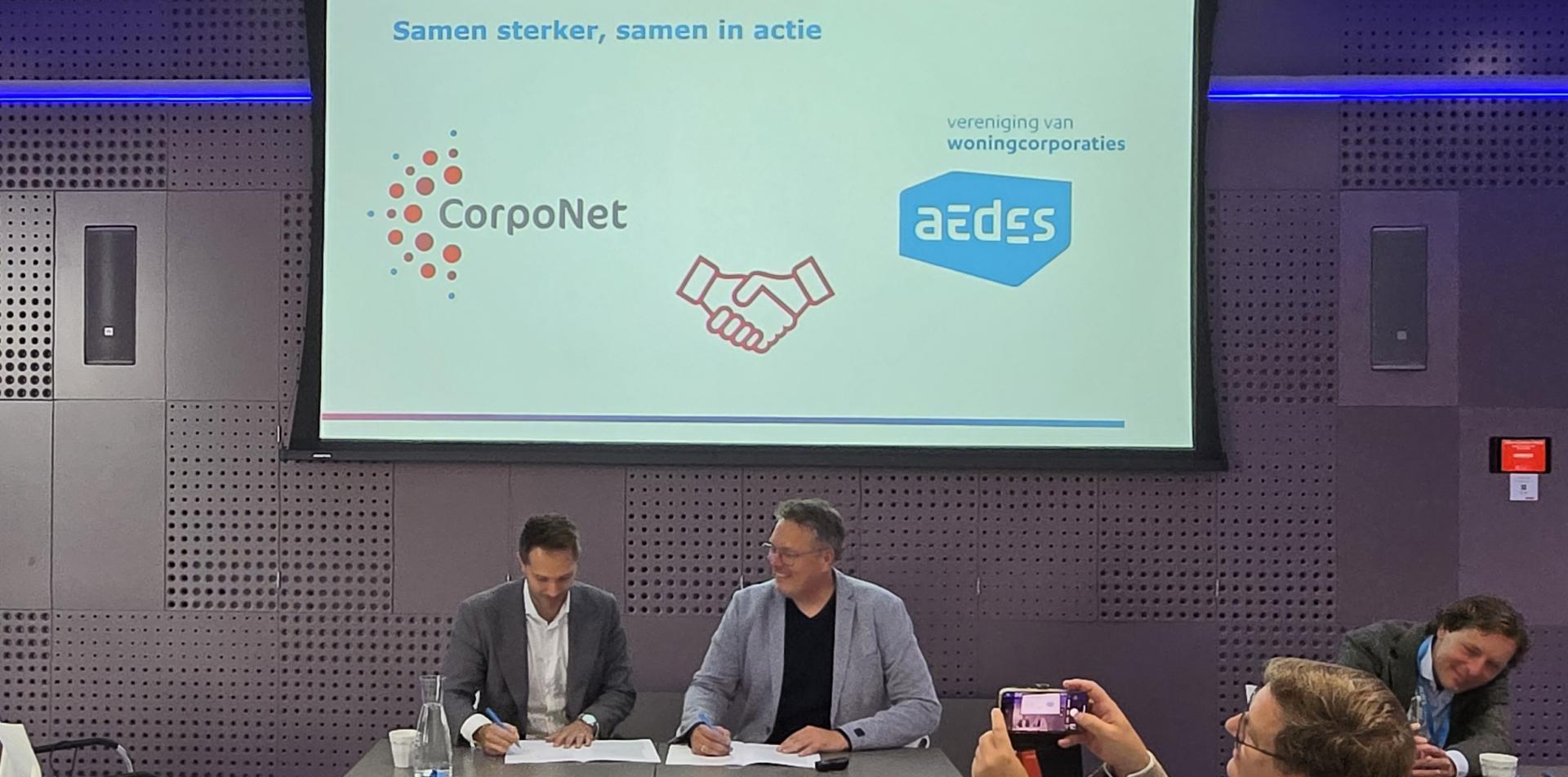 Corponet en Aedes ondertekenen het samenwerkingsconvenant
